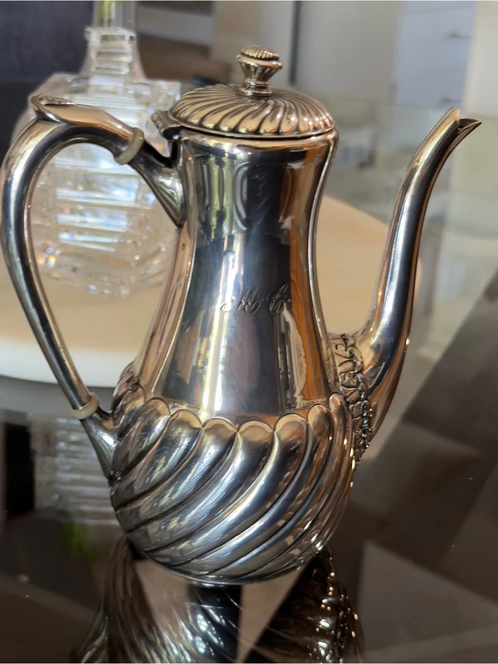 Antique Wilcox Silver Plate Tea Coffee pot